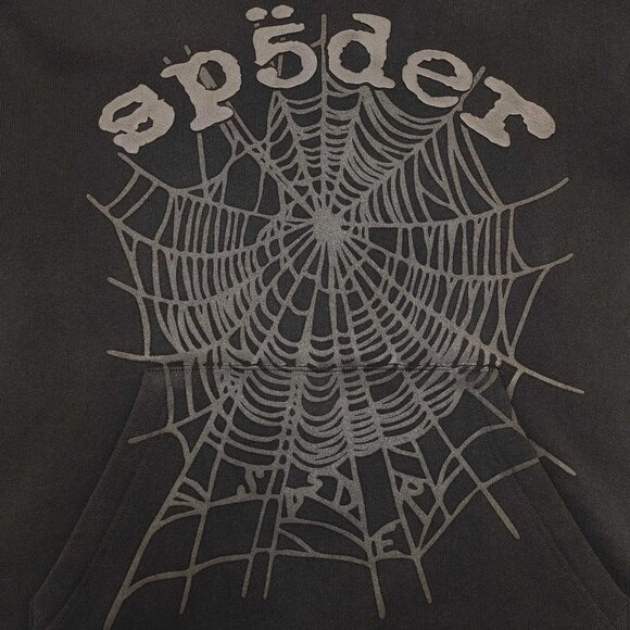 Sp5der Phantom Web Hoodie Sweatshirt Black | Spider Worldwide - Picture 4 of 7